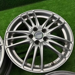 比較的綺麗　BS ブリヂストン　ECO FORME 16×6.5J +48 PCD100 ハブ67 5H 社外　エコフォルム　16インチ　5穴　S50424C924の画像