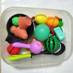 ままごとセット　調理器具　キッチン　アイスクリーム　フルーツ　オムライス　果物の画像