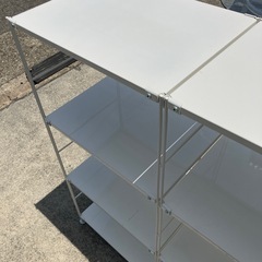 🉐【無印良品/MUJI】【人気商品⭐️】スチールユニットシェルフ　収納棚　収納家具　白　ホワイト　3列　三列　三連　3連　スチールラック　メタルラック　4段四段【横163.5奥40高120】の画像