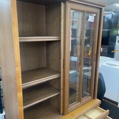 リサイクルショップどりーむ鹿大前店　No2106 食器棚　キッチンボード　ブラウン　木目がオシャレ♪の画像
