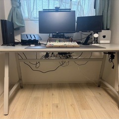 IKEA ゲーミングデスク ウーテスペラレ 幅160×奥行80×...