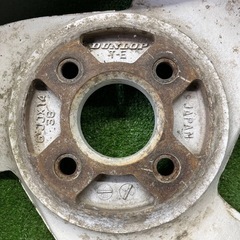 DUNLOP ダンロップ　T-E 14×6J +38 PCD100 4H ハブ60 ホイール　1本 14インチ　4穴　白　241007012の画像