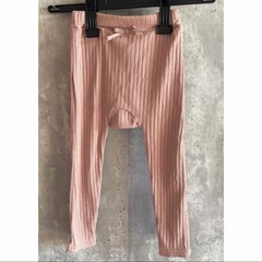 しまむら うさぎ リブ編み パンツ 90cm ピンク