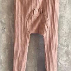 しまむら うさぎ リブ編み パンツ 90cm ピンクの画像
