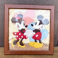 Disney 額付き きめこみパッチワーク ミッキー＆ミニー