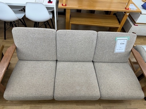 【ドリーム川西店御来店限定】3Pソファ／クリーニング済み 【2001255255600080】