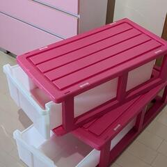 タンス　プラケース　ピンク色の画像