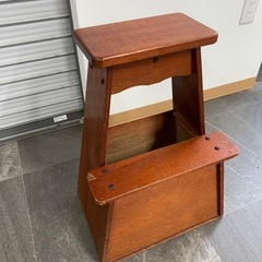 店舗、出張買取実施中★踏み台　2段　木製　昭和レトロ　古家具の画像