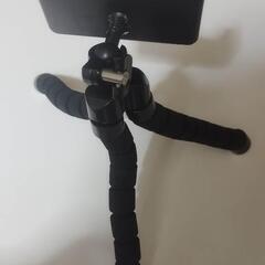 スマートフォン用三脚 ブラックの画像