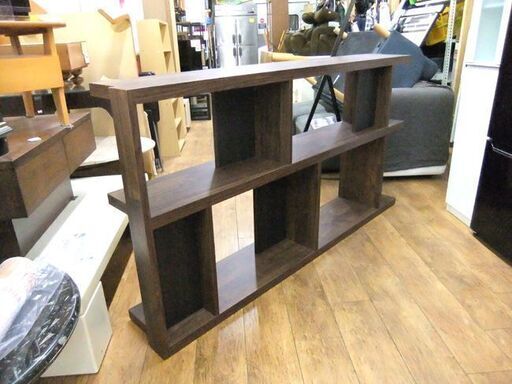 シェルフ 大塚家具 シーナWN 幅180×奥29×高90 棚 ブラウン 茶系 オープンシェルフ 収納棚 札幌市厚別区 厚別店