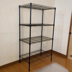【美品】スチールラック  高さ108cm☆棚板４枚☆半透明シート４枚☆美品です!!☆☆☆v(^^)☆☆☆の画像