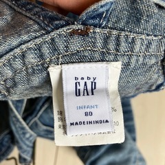 babyGap デニムオーバーオール 80cmの画像