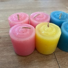 未使用　カラフル　キャンドル　インテリアの画像