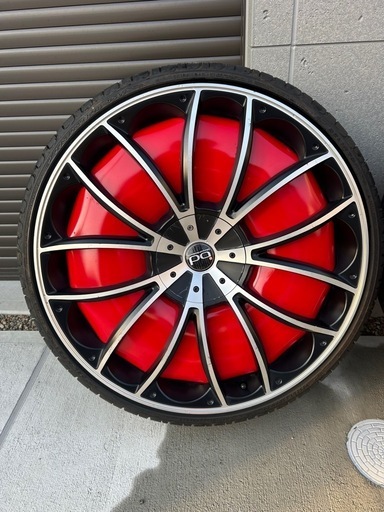 ブラックダイヤモンド　SPDER 24インチ　10J pcd114.3  オフセット+35 ダストカバー付き　タイヤホイールセット