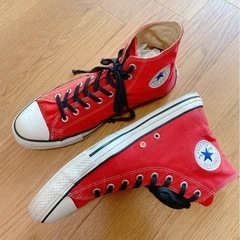 Converse all star ハイカットスニーカー レッドの画像
