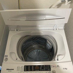 ハイセンス 全自動 洗濯機 5.5kg ホワイト 
