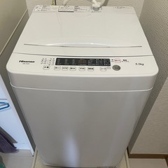 ハイセンス 全自動 洗濯機 5.5kg ホワイト 
の画像