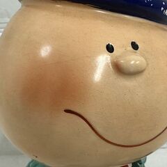 昭和レトロ 現状品 佃公彦 ほのぼの君 陶器製 貯金箱 全長約23cm インテリア 置物 札幌市 白石店 の画像