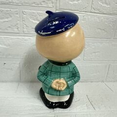 昭和レトロ 現状品 佃公彦 ほのぼの君 陶器製 貯金箱 全長約23cm インテリア 置物 札幌市 白石店 の画像