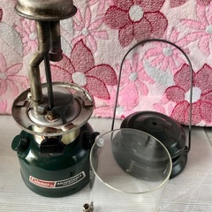 Te089●札幌市内 無料配達●コールマン シングルマントルランタン 286 グリーン 92年製 収納ケース付き●USEDの画像