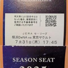 SEASON SEAT
7月31日(木) 横浜DeNAベイスター...