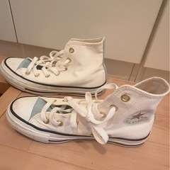 CONVERSE ALL STAR ハイカットスニーカー ホワイト/ブルーの画像