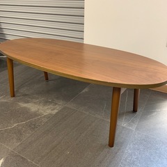 店舗・出張買取実施中★ローテーブル　折りたたみテーブル　木製　オーバル型の画像