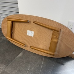 店舗・出張買取実施中★ローテーブル　折りたたみテーブル　木製　オーバル型の画像
