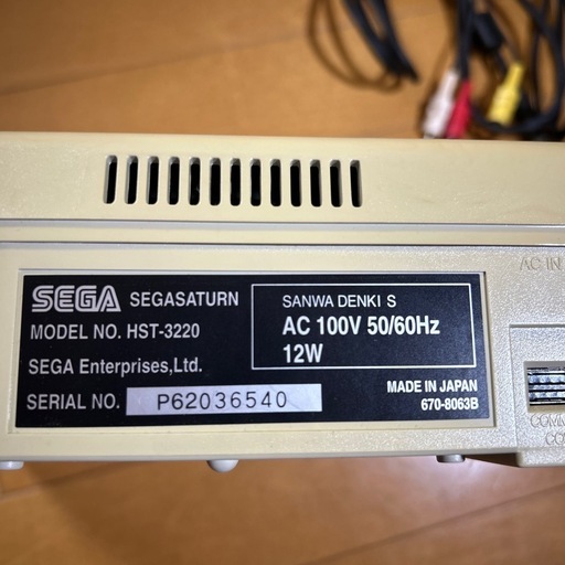 セガサターン本体、コントローラー、ファイティングスティック通電OK 外箱付