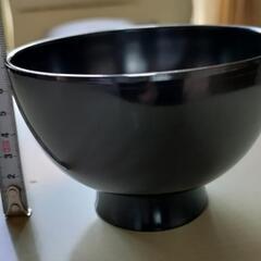 漆器 椀 5個セット 花柄 黒の画像