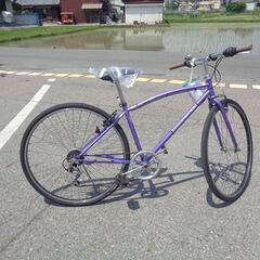 COMFORT SPORTS 27インチ 紫 6速 クロスバイク...