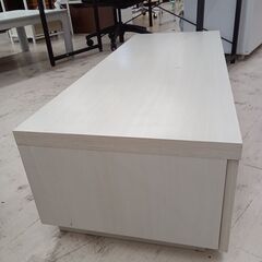 リユースのサカイ栃木店★ジモティ割あり★  TV台 ホワイト W101×D34×H23 クリーニング済み TC9326の画像