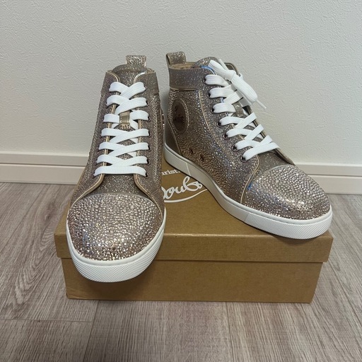 Christian Louboutin ルイ クリスタルスエード スニーカー