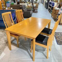 C19★大塚家具★ダイニング5点セット 4人用 W140cm ナ...
