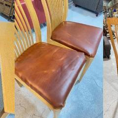 C19★大塚家具★ダイニング5点セット 4人用 W140cm ナチュラル 天然木 タモ チェア2色 シンプル 食卓 リビングの画像