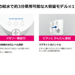 パナソニック 口腔洗浄器 ジェットウォッシャー ドルツ 白 EW-DJ74-Wの画像