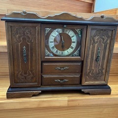 木製アクセサリーケース　時計付き