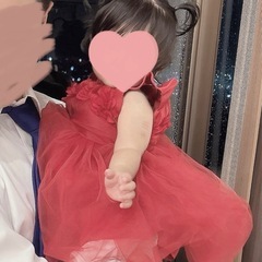 ワインレッド ベビードレス サイズ80くらいの画像