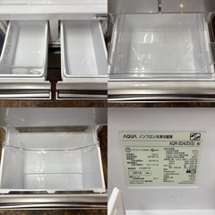 I716 🌈 ジモティー限定価格！ AQUA 冷蔵庫 (415L / 5ドア)  ⭐ 動作確認済 ⭐ クリーニング済の画像