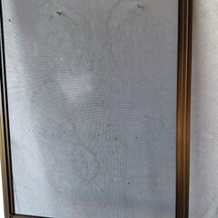 【中古】茶色の大きい網戸　1枚の画像