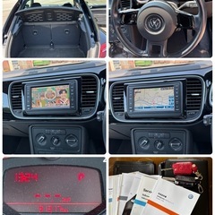 👍H25 フォルクスワーゲン ザ•ビートル‼️ デザイン ターボ👏実走行91,300km 🤩⭐️車検令和8年2月 👌純正TVナビ/ETC/Bluetooth/HIDオートライト👌ワンオーナー👌記録簿多数あり👌修復歴無し❗️大人気😍 室内綺麗な禁煙車‼️即渡しそのまま乗って帰れますの画像