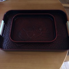 鎌倉彫　お盆　大小セット