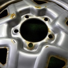 スズキ　純正　ジムニー　スチールホイール　16X5J　5H+22　ハブ108　PCD139.7　スペアタイヤ等　250226014の画像