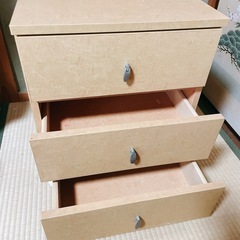鏡台 収納棚 タンス キャスター付きの画像