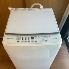 美品　ハイセンス　全自動洗濯機　HW-G55B-Wの画像