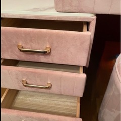 大理石風ドレッサー 欧風 ベロア コンパクト ドレッサーの画像