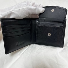 新品　本革 二つ折り財布 メンズ 父の日 高級 ビジネス財布 スキミング防止 ブラックの画像