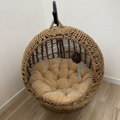 MOFUCAT 猫ベッド サークル型ラタン風 キャットハウス（ク...