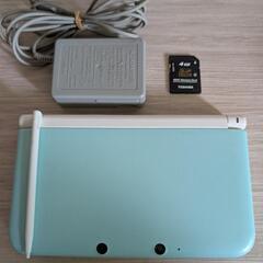 ニンテンドー3DSLL　ミント×ホワイト　充電器　タッチペン　S...