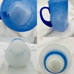 【❗️✨匠の技✨❗️】琉球ガラス✨ 泡グラス🫧小鉢セット🌟 南蛮びーどろ カラフル4点❗️の画像